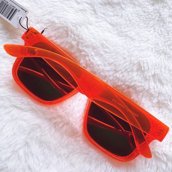 Cerise Bright Orange Mirrored Sunglasses - Picture 14 of 15